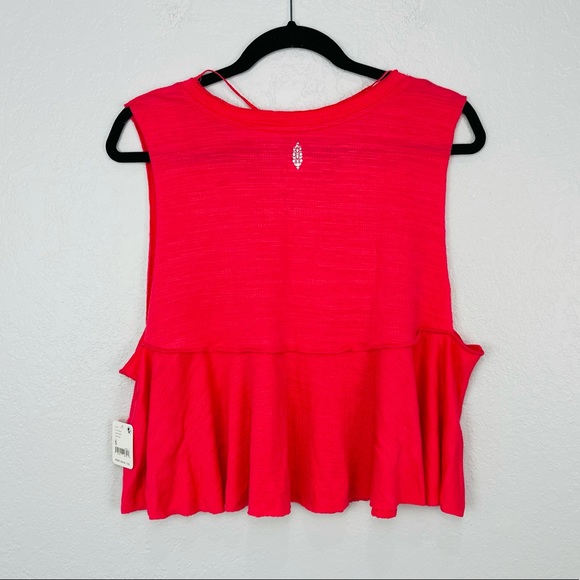 NEW Free People Movement Full Hearts Tank In Hot Hibiscus - Picture 6 of 6